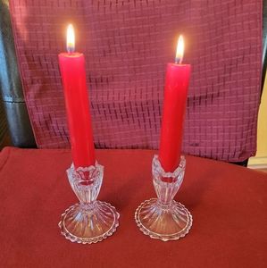 Oneida Crystal Console Candlesticks